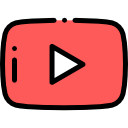 Ícone da logo colorida do YouTube